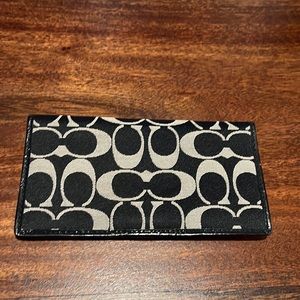 Coach Black checkbook